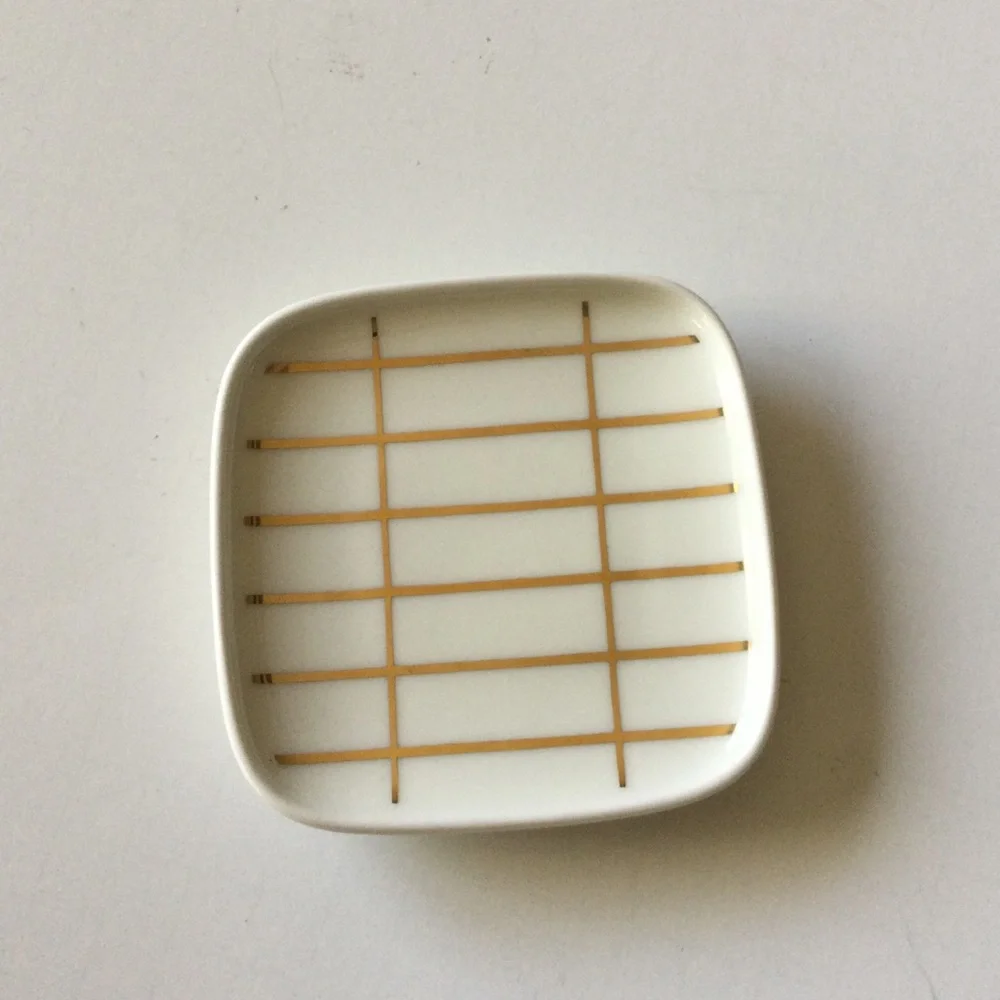 MARIMEKKO Tiiliskivi White / Gold Small Plate NWT - Picture 7 of 11